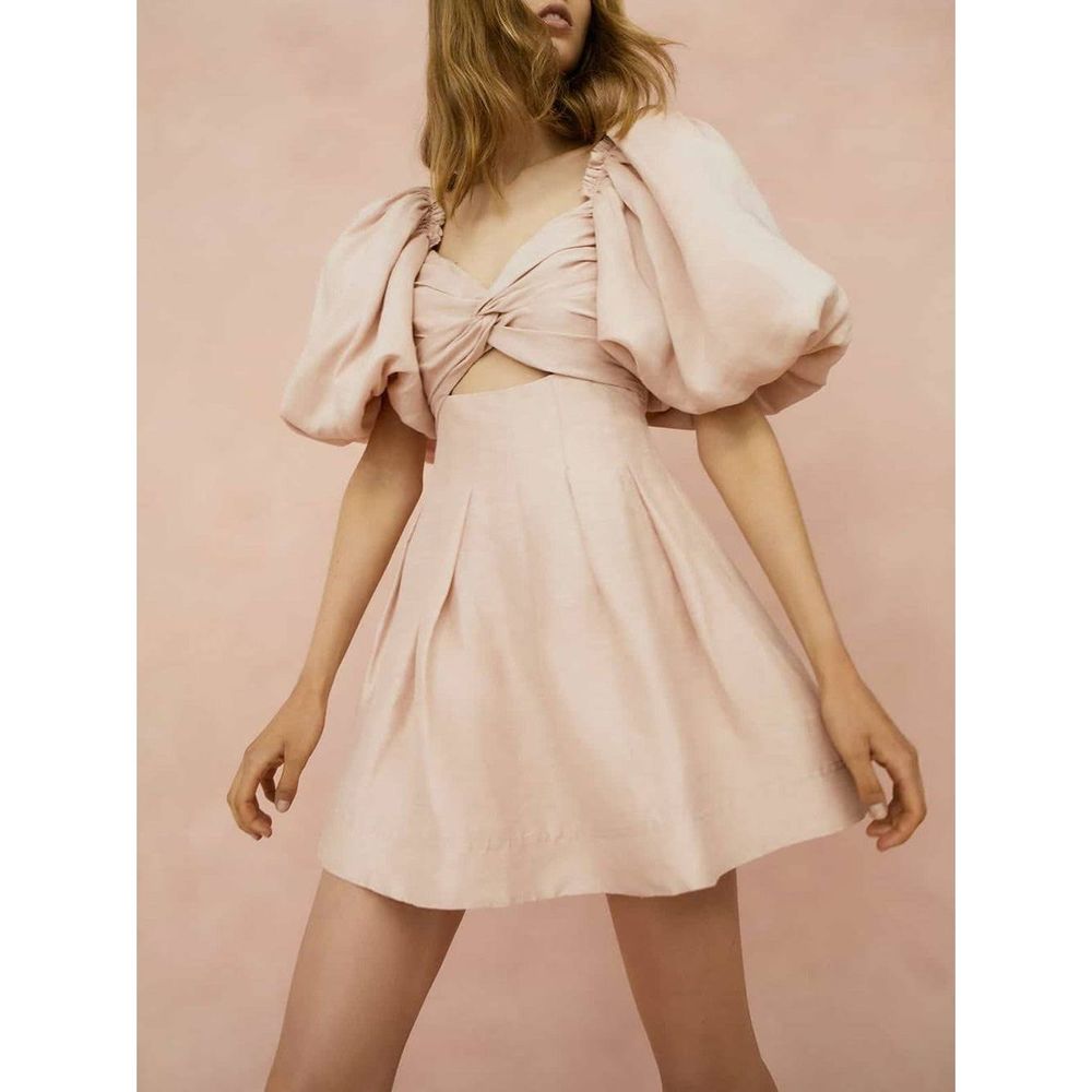 Aje
Dusk Knot Puff Sleeve Mini Dress